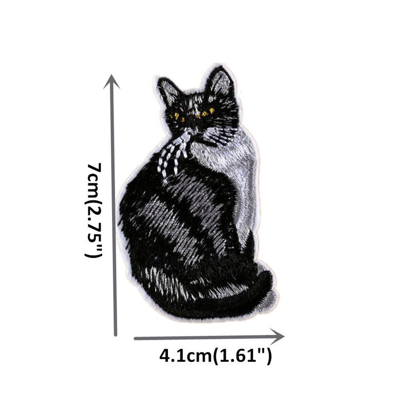 Zhiheng 15pcs Cute Dog Cat Iron on Patches Embroidered Applique Motif for DIY Garments Embellishment Earring Making(Dog+Cat) - Image 3